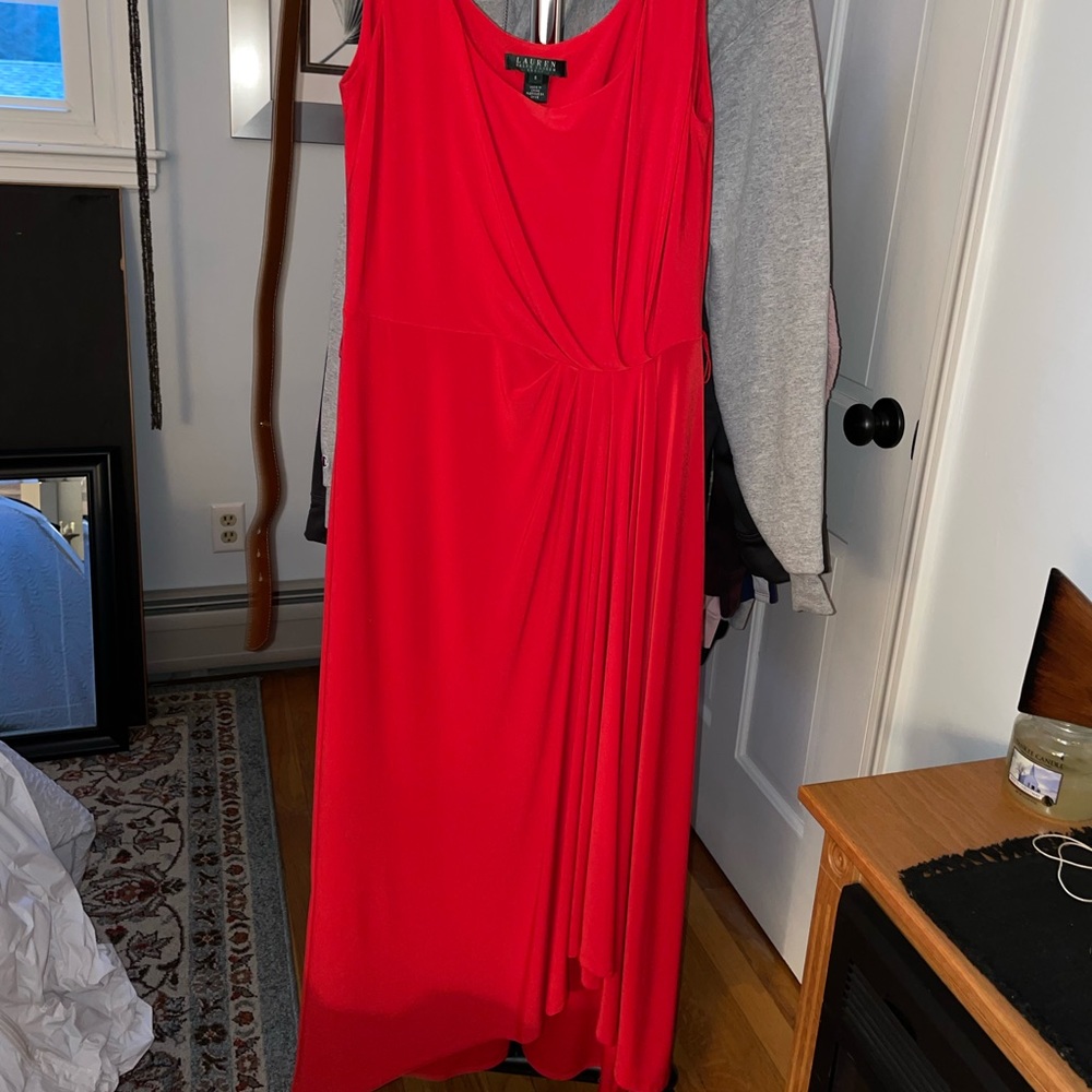 RALPH LAUREN red dress and belt